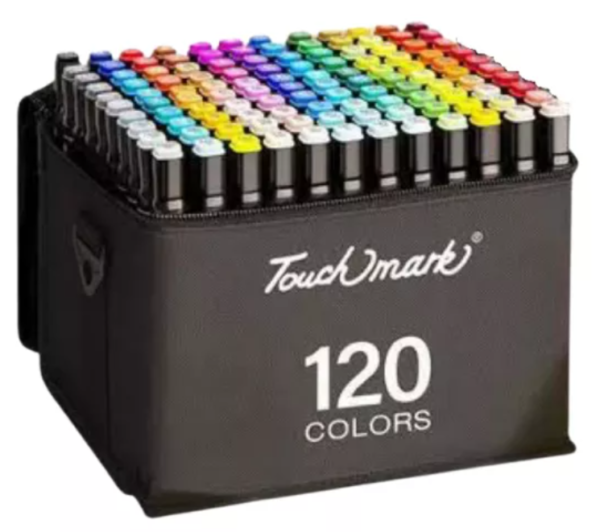 Canetas Marcadores com Ponta Dupla Touch 120 Cores