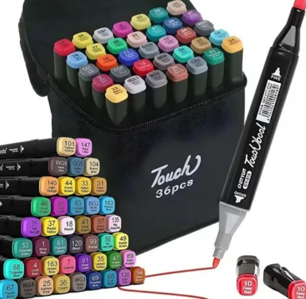 Canetas Marcadores com Ponta Dupla Touch 36 Cores
