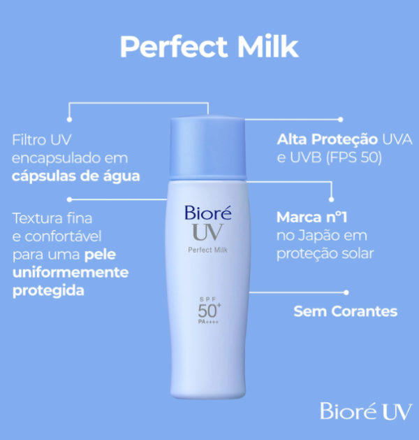 Protetor Solar Facial FPS 50 Bioré UV Perfect Milk 40ml - Imagem 2