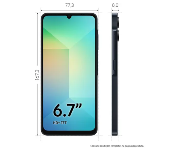 Smartphone Samsung Galaxy A06 Dual SIM 128 GB Azul Escuro 4 GB RAM - Imagem 5