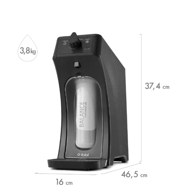 Purificador de Água Gelada Fria e Natural Eletrônico IBBL E-due Equilibrium Grafite Bivolt - Imagem 2