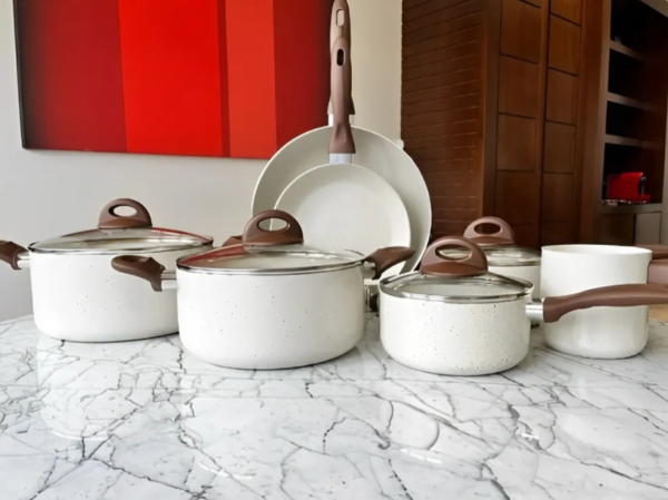 Conjunto de Panelas 8 Peças Ceramic Life Smart Plus Vanilla - Brinox - Imagem 3