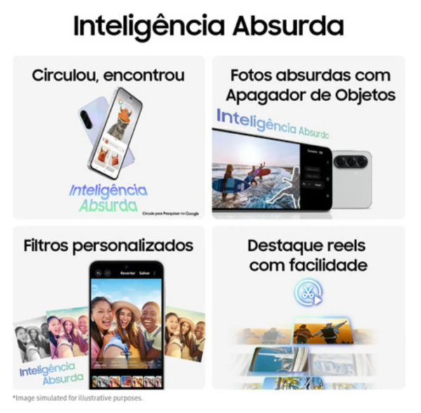 Smartphone Samsung Galaxy A56 5g 128gb 8gb Ram Cinza - Imagem 8