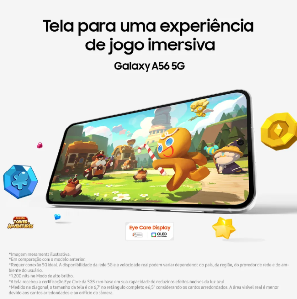Smartphone Samsung Galaxy A56 5g 128gb 8gb Ram Cinza - Imagem 4