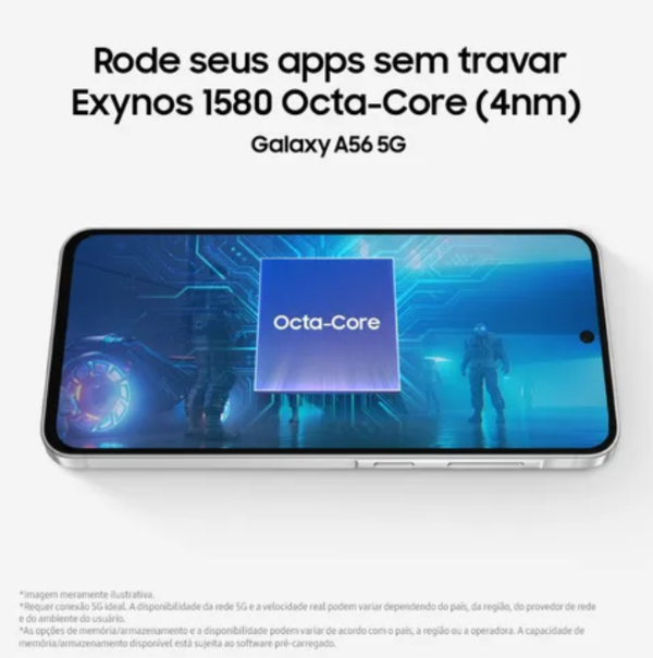 Smartphone Samsung Galaxy A56 5g 128gb 8gb Ram Cinza - Imagem 3