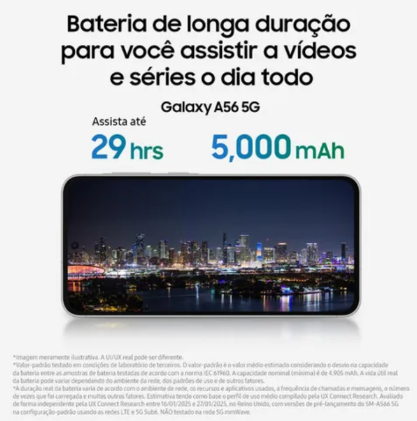 Smartphone Samsung Galaxy A56 5g 128gb 8gb Ram Cinza - Imagem 2